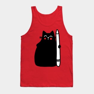 Cat Digital Artist Tank Top